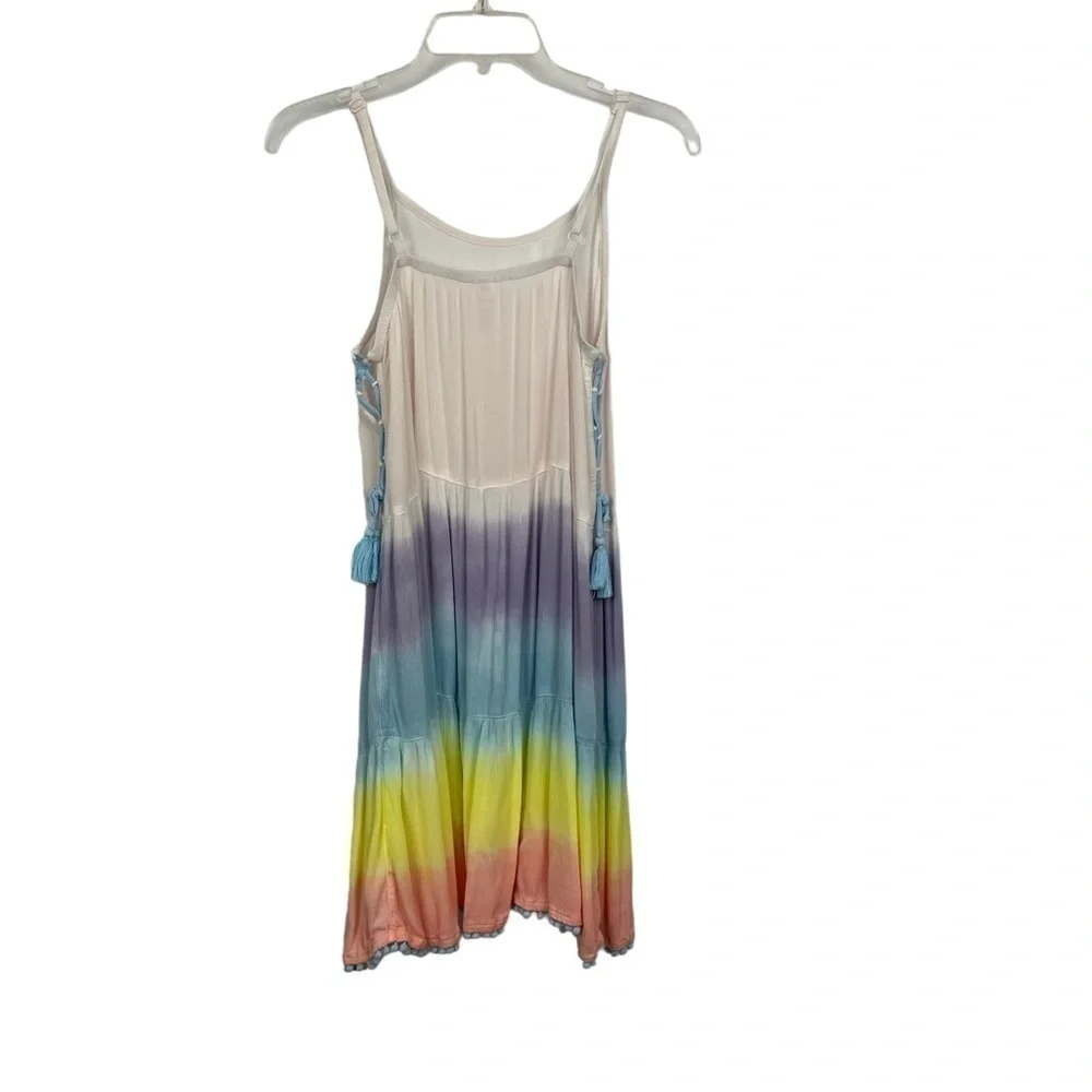 JUSTICE Girl’s Swimsuit Cover-Up Sz 14/16 Multi Colors Adjustable Straps